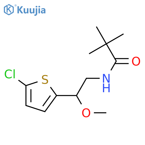 N-[2-(5-chlorothiophen-2-yl)-2-methoxyethyl]-2,2-dimethylpropanamide structure