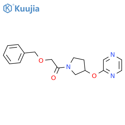 2-(benzyloxy)-1-[3-(pyrazin-2-yloxy)pyrrolidin-1-yl]ethan-1-one structure
