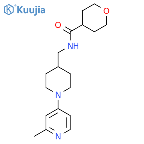 N-((1-(2-methylpyridin-4-yl)piperidin-4-yl)methyl)tetrahydro-2H-pyran-4-carboxamide structure