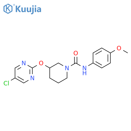 3-(5-chloropyrimidin-2-yl)oxy-N-(4-methoxyphenyl)piperidine-1-carboxamide structure