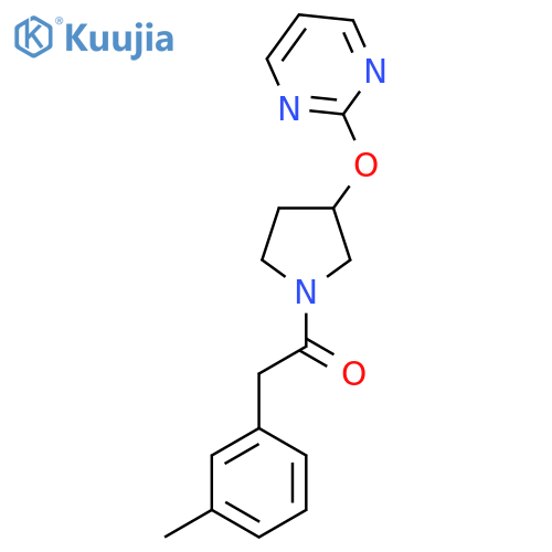 1-(3-(Pyrimidin-2-yloxy)pyrrolidin-1-yl)-2-(m-tolyl)ethanone structure