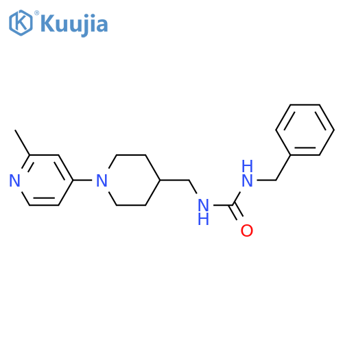 1-benzyl-3-[[1-(2-methylpyridin-4-yl)piperidin-4-yl]methyl]urea structure