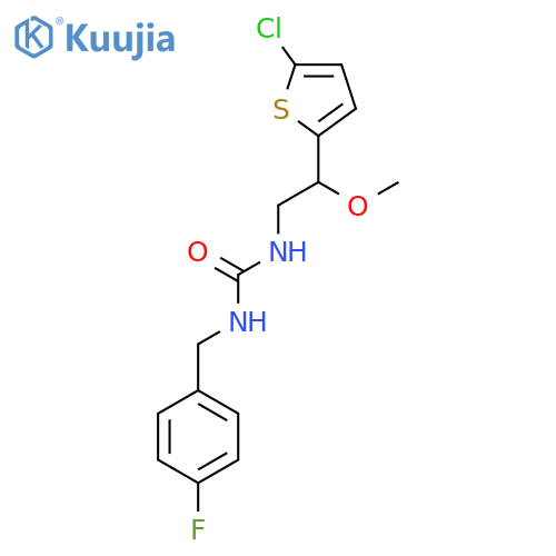 3-2-(5-chlorothiophen-2-yl)-2-methoxyethyl-1-(4-fluorophenyl)methylurea structure