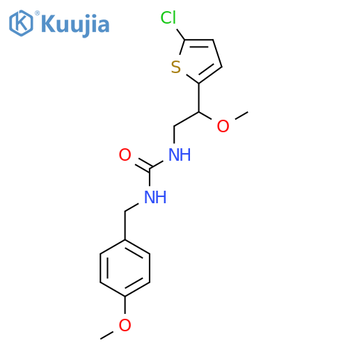 3-[2-(5-chlorothiophen-2-yl)-2-methoxyethyl]-1-[(4-methoxyphenyl)methyl]urea structure