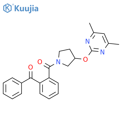 (2-Benzoylphenyl)(3-((4,6-dimethylpyrimidin-2-yl)oxy)pyrrolidin-1-yl)methanone structure