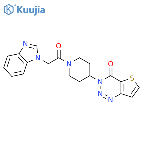 3-{1-2-(1H-1,3-benzodiazol-1-yl)acetylpiperidin-4-yl}-3H,4H-thieno3,2-d1,2,3triazin-4-one structure