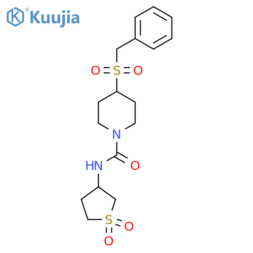N-(1,1-dioxo-1lambda6-thiolan-3-yl)-4-phenylmethanesulfonylpiperidine-1-carboxamide structure