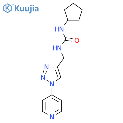 1-cyclopentyl-3-{1-(pyridin-4-yl)-1H-1,2,3-triazol-4-ylmethyl}urea structure