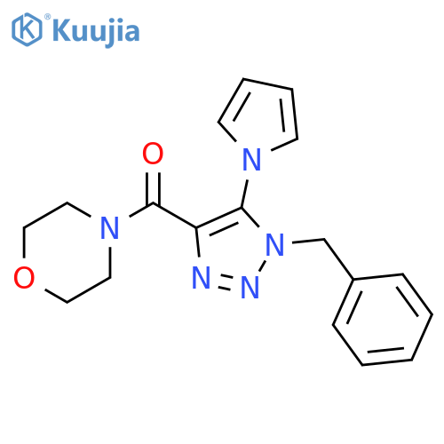 4-[1-benzyl-5-(1H-pyrrol-1-yl)-1H-1,2,3-triazole-4-carbonyl]morpholine structure