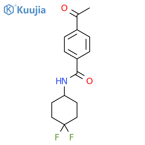 4-acetyl-N-(4,4-difluorocyclohexyl)benzamide structure