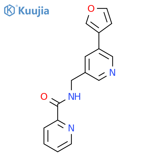 N-{5-(furan-3-yl)pyridin-3-ylmethyl}pyridine-2-carboxamide structure