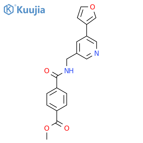 methyl 4-({5-(furan-3-yl)pyridin-3-ylmethyl}carbamoyl)benzoate structure