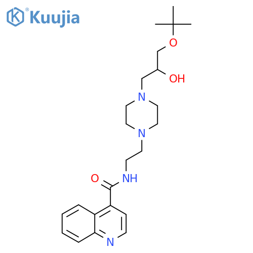 N-(2-{4-[3-(tert-butoxy)-2-hydroxypropyl]piperazin-1-yl}ethyl)quinoline-4-carboxamide structure