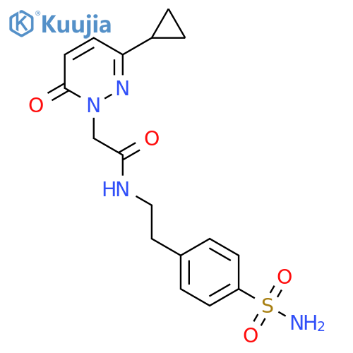 2-(3-cyclopropyl-6-oxo-1,6-dihydropyridazin-1-yl)-N-[2-(4-sulfamoylphenyl)ethyl]acetamide structure
