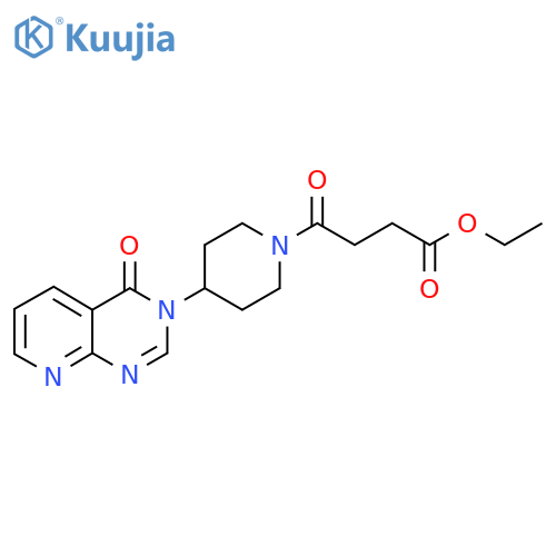 ethyl 4-oxo-4-(4-{4-oxo-3H,4H-pyrido2,3-dpyrimidin-3-yl}piperidin-1-yl)butanoate structure