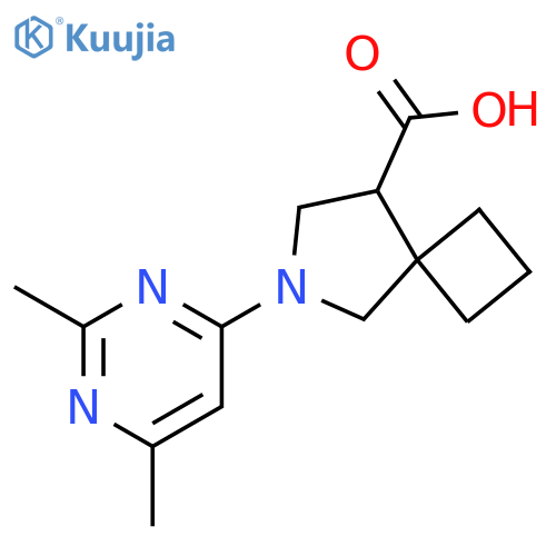 6-(2,6-Dimethyl-4-pyrimidinyl)-6-azaspiro[3.4]octane-8-carboxylic acid structure