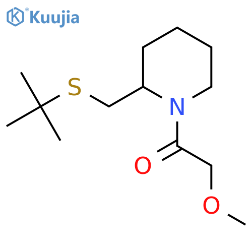 1-{2-(tert-butylsulfanyl)methylpiperidin-1-yl}-2-methoxyethan-1-one structure