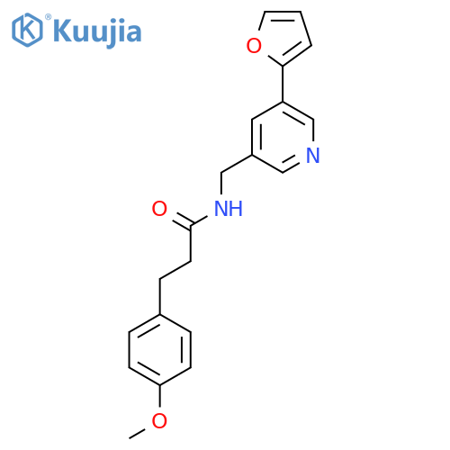 N-{5-(furan-2-yl)pyridin-3-ylmethyl}-3-(4-methoxyphenyl)propanamide structure