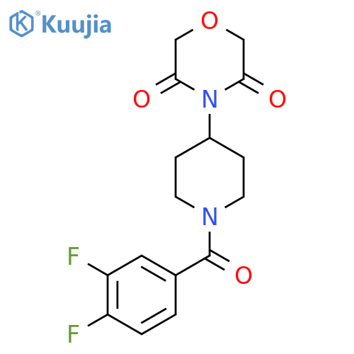 4-[1-(3,4-difluorobenzoyl)piperidin-4-yl]morpholine-3,5-dione structure