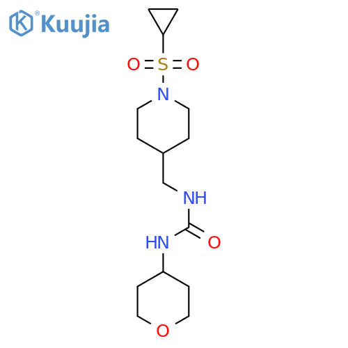 3-{[1-(cyclopropanesulfonyl)piperidin-4-yl]methyl}-1-(oxan-4-yl)urea structure