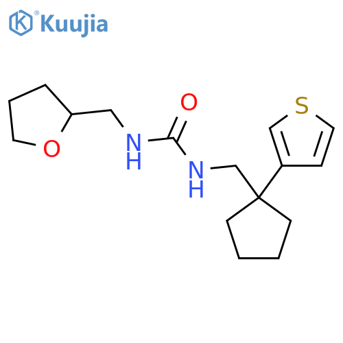 1-(oxolan-2-yl)methyl-3-{1-(thiophen-3-yl)cyclopentylmethyl}urea structure