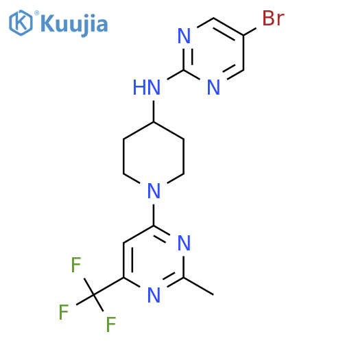 5-bromo-N-{1-[2-methyl-6-(trifluoromethyl)pyrimidin-4-yl]piperidin-4-yl}pyrimidin-2-amine structure