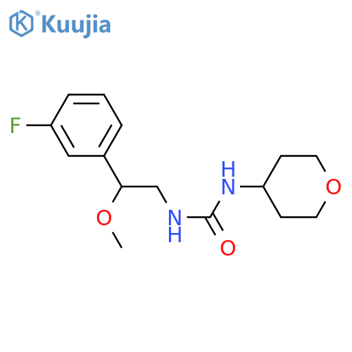 3-[2-(3-fluorophenyl)-2-methoxyethyl]-1-(oxan-4-yl)urea structure