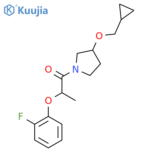 1-3-(cyclopropylmethoxy)pyrrolidin-1-yl-2-(2-fluorophenoxy)propan-1-one structure