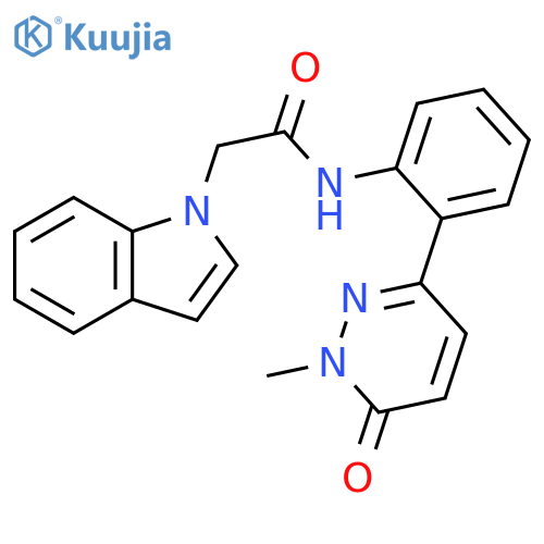 2-(1H-indol-1-yl)-N-[2-(1-methyl-6-oxo-1,6-dihydropyridazin-3-yl)phenyl]acetamide structure