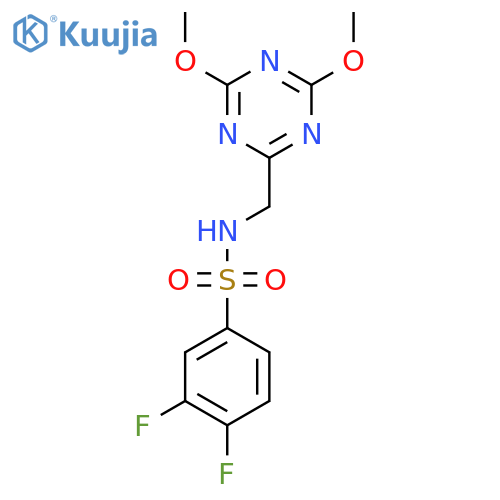 N-(4,6-dimethoxy-1,3,5-triazin-2-yl)methyl-3,4-difluorobenzene-1-sulfonamide structure