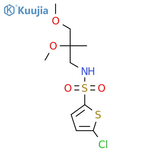 5-chloro-N-(2,3-dimethoxy-2-methylpropyl)thiophene-2-sulfonamide structure