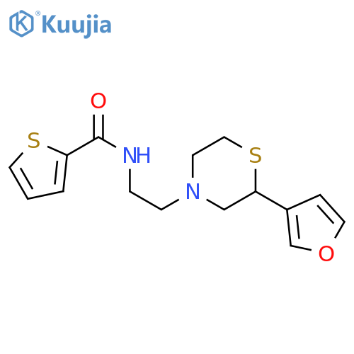 N-2-(furan-3-yl)-2-(thiomorpholin-4-yl)ethylthiophene-2-carboxamide structure