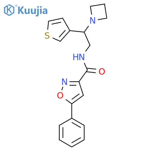 N-[2-(azetidin-1-yl)-2-(thiophen-3-yl)ethyl]-5-phenyl-1,2-oxazole-3-carboxamide structure