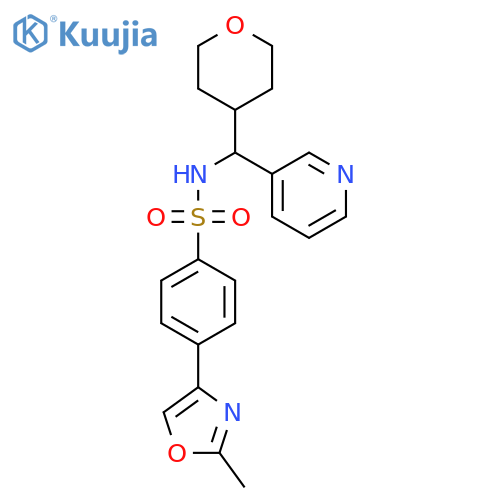 4-(2-methyl-1,3-oxazol-4-yl)-N-[(oxan-4-yl)(pyridin-3-yl)methyl]benzene-1-sulfonamide structure