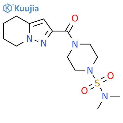 N,N-dimethyl-4-{4H,5H,6H,7H-pyrazolo[1,5-a]pyridine-2-carbonyl}piperazine-1-sulfonamide structure