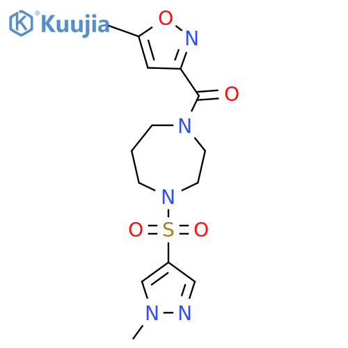 1-(5-methyl-1,2-oxazole-3-carbonyl)-4-(1-methyl-1H-pyrazol-4-yl)sulfonyl-1,4-diazepane structure