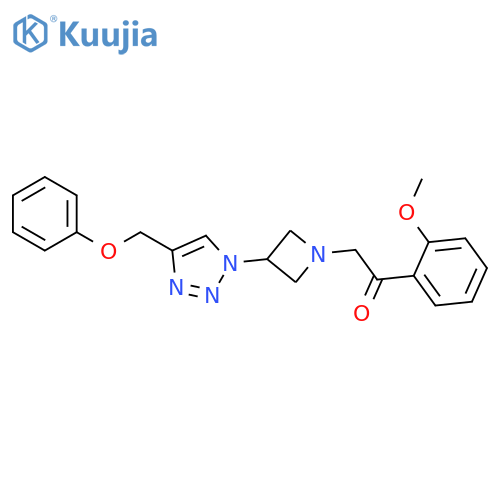 2-(2-methoxyphenyl)-1-{3-[4-(phenoxymethyl)-1H-1,2,3-triazol-1-yl]azetidin-1-yl}ethan-1-one structure