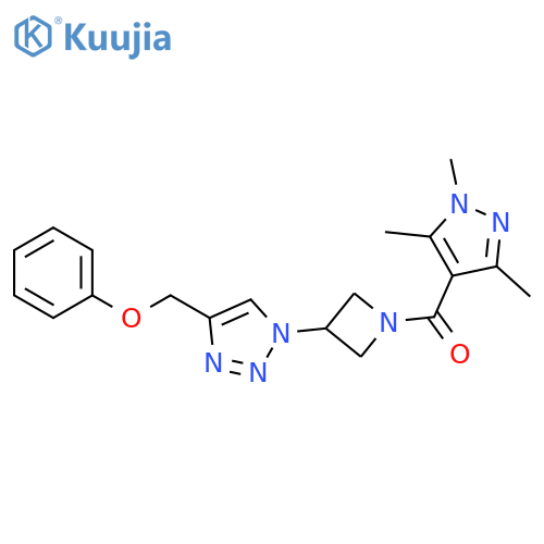 4-(phenoxymethyl)-1-[1-(1,3,5-trimethyl-1H-pyrazole-4-carbonyl)azetidin-3-yl]-1H-1,2,3-triazole structure