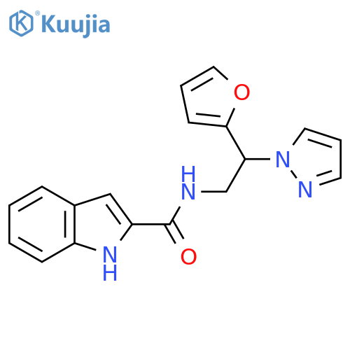 N-2-(furan-2-yl)-2-(1H-pyrazol-1-yl)ethyl-1H-indole-2-carboxamide structure