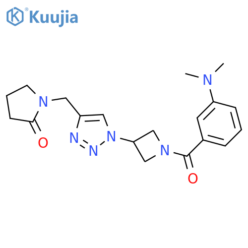 1-[(1-{1-[3-(dimethylamino)benzoyl]azetidin-3-yl}-1H-1,2,3-triazol-4-yl)methyl]pyrrolidin-2-one structure