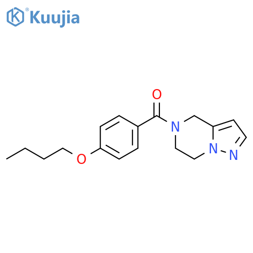 5-(4-butoxybenzoyl)-4H,5H,6H,7H-pyrazolo1,5-apyrazine structure
