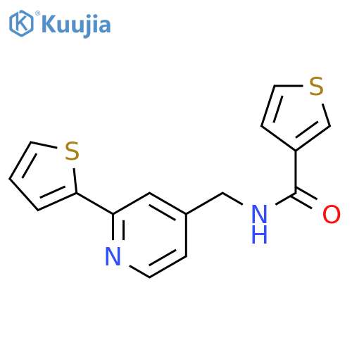 N-{2-(thiophen-2-yl)pyridin-4-ylmethyl}thiophene-3-carboxamide structure