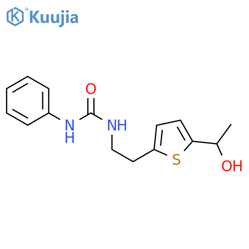 3-{2-5-(1-hydroxyethyl)thiophen-2-ylethyl}-1-phenylurea structure