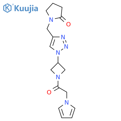 1-[(1-{1-[2-(1H-pyrrol-1-yl)acetyl]azetidin-3-yl}-1H-1,2,3-triazol-4-yl)methyl]pyrrolidin-2-one structure
