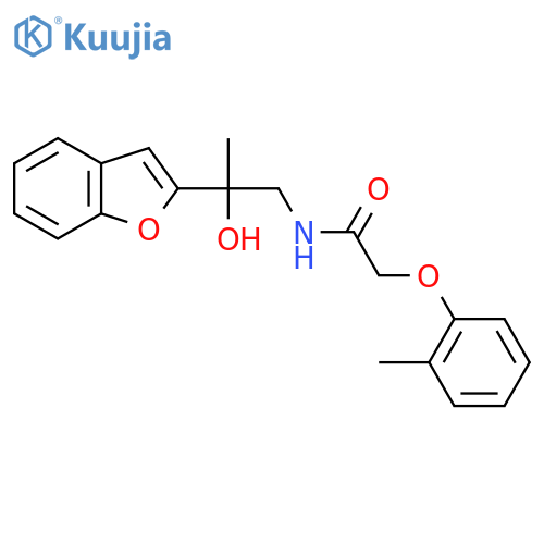 N-[2-(1-benzofuran-2-yl)-2-hydroxypropyl]-2-(2-methylphenoxy)acetamide structure