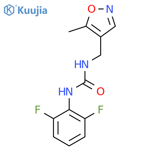 1-(2,6-difluorophenyl)-3-(5-methyl-1,2-oxazol-4-yl)methylurea structure