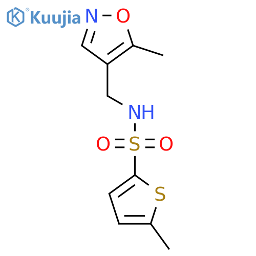 5-methyl-N-(5-methyl-1,2-oxazol-4-yl)methylthiophene-2-sulfonamide structure