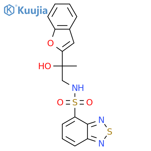 N-[2-(1-benzofuran-2-yl)-2-hydroxypropyl]-2,1,3-benzothiadiazole-4-sulfonamide structure