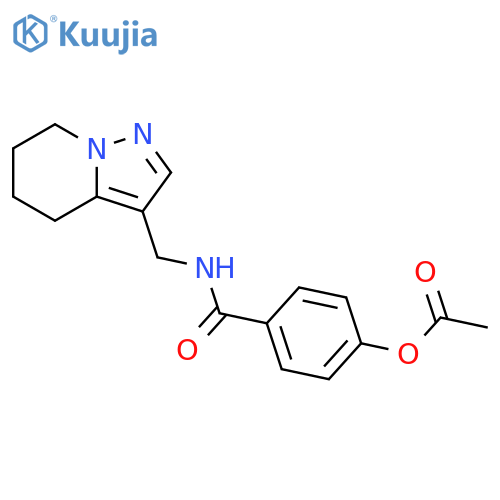 4-({4H,5H,6H,7H-pyrazolo1,5-apyridin-3-yl}methyl)carbamoylphenyl acetate structure