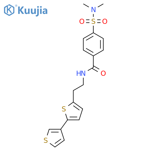 N-(2-{2,3'-bithiophene-5-yl}ethyl)-4-(dimethylsulfamoyl)benzamide structure